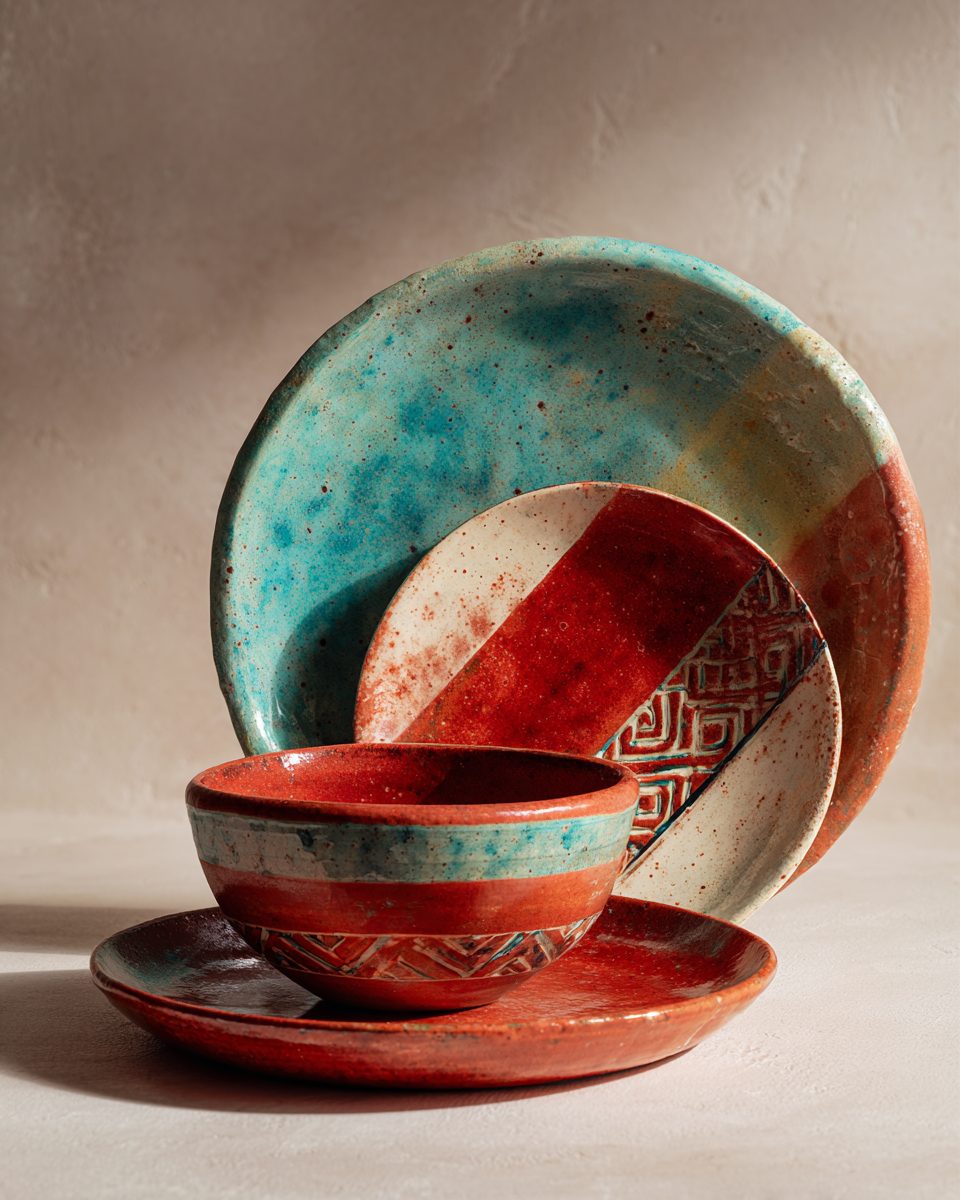 İznik tile panel and art glaze