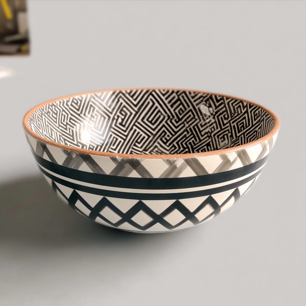 Red clay meze bowls with pattern